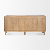 Heera Light Brown Diamond w/ Shelf Motif Sideboard by Mercana at Eve Furniture