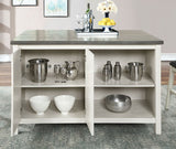 Heidelberg Off-White/Dark Gray 4-Piece Counter Height Table Set by Furniture of America at Eve Furniture