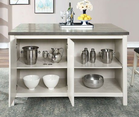 Heidelberg Off-White/Dark Gray 4-Piece Counter Height Table Set by Furniture of America at Eve Furniture