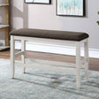 Heidelberg Off-White/Dark Gray Counter Ht. Bench by Furniture of America at Eve Furniture