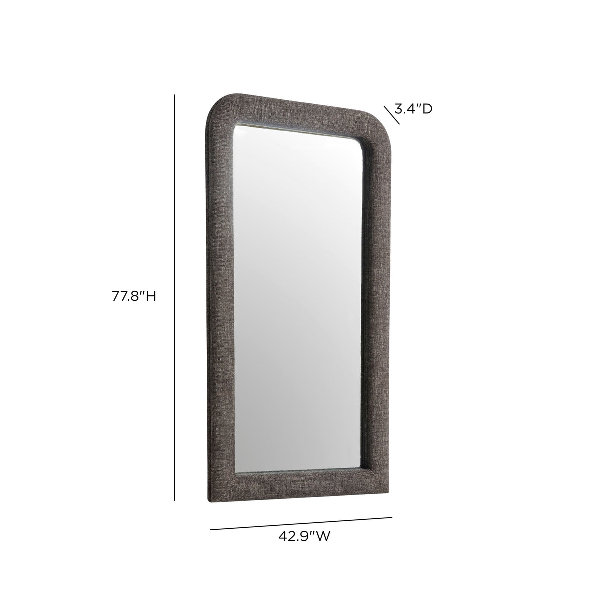 Heidi 43"X78" Upholstered Oversized Floor Mirror by TOV Furniture at Eve Furniture