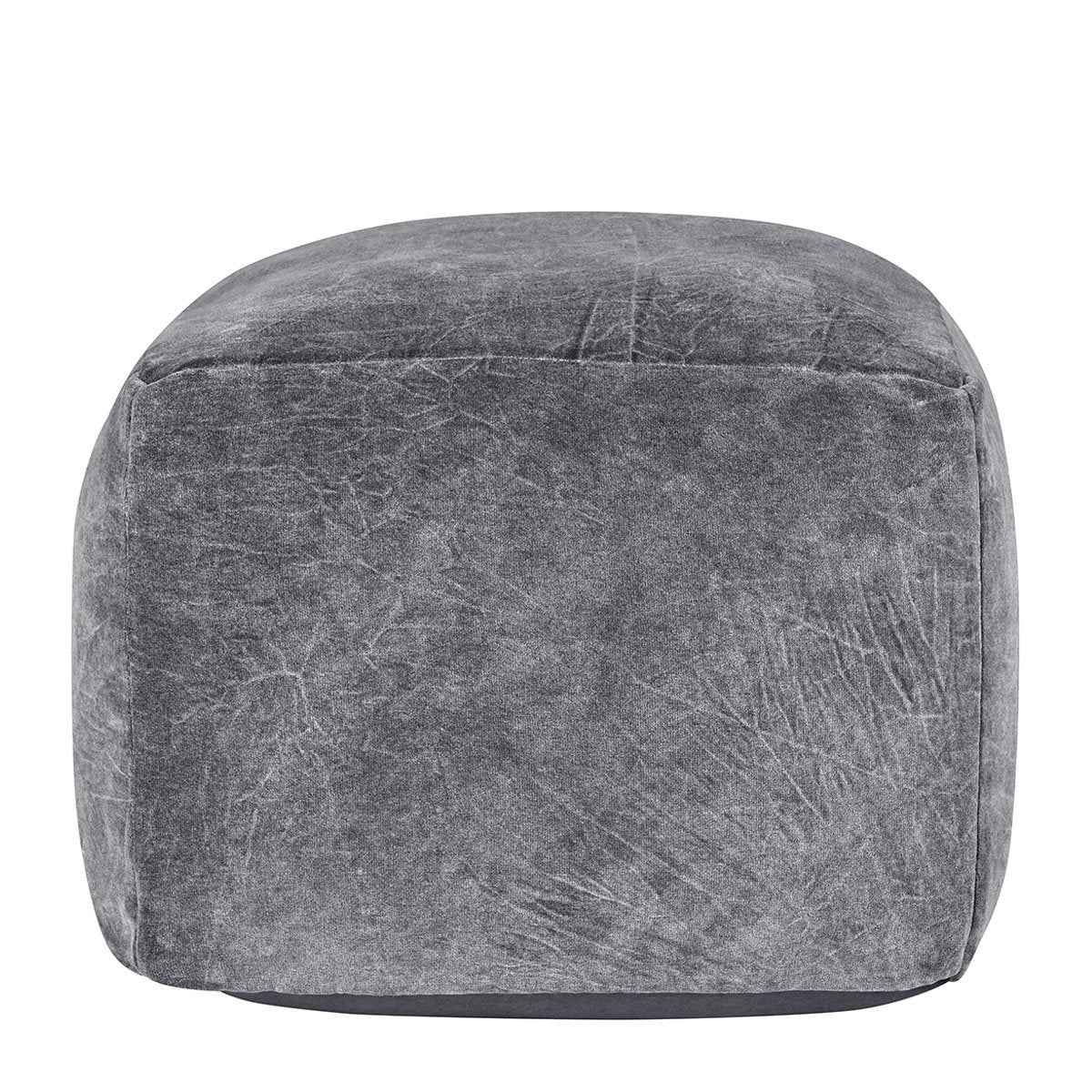 Heirloom Gray Velvet Pouf by Classic Home at Eve Furniture