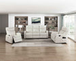 Heisley Beige 3-Piece Reclining Living Room Set by Homelegance at Eve Furniture