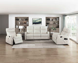 Heisley Beige 3-Piece Reclining Living Room Set by Homelegance at Eve Furniture