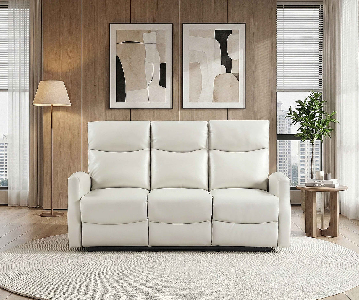 Heisley Beige Reclining Living Room Set by Homelegance at Eve Furniture