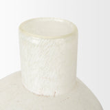 Heket Short White Glass Vase by Mercana at Eve Furniture