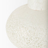 Heket Short White Glass Vase by Mercana at Eve Furniture