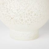 Heket Short White Glass Vase by Mercana at Eve Furniture