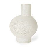 Heket Short White Glass Vase by Mercana at Eve Furniture