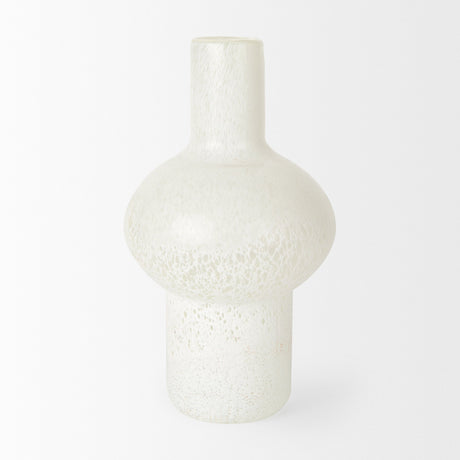 Heket Tall White Glass Vase by Mercana at Eve Furniture