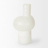 Heket Tall White Glass Vase by Mercana at Eve Furniture