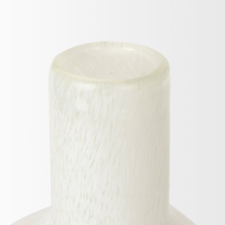 Heket Tall White Glass Vase by Mercana at Eve Furniture