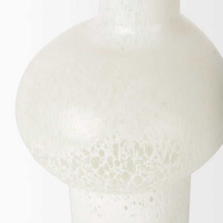 Heket Tall White Glass Vase by Mercana at Eve Furniture