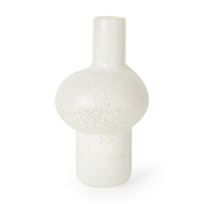 Heket Tall White Glass Vase by Mercana at Eve Furniture