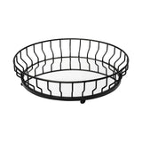 Helena 20L x 20W Black Metal Mirrored Bottom Round Serving Tray by Mercana at Eve Furniture