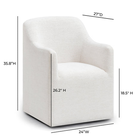 Helena Tall Textured Weave Performance Fabric Dining Chair by TOV Furniture at Eve Furniture