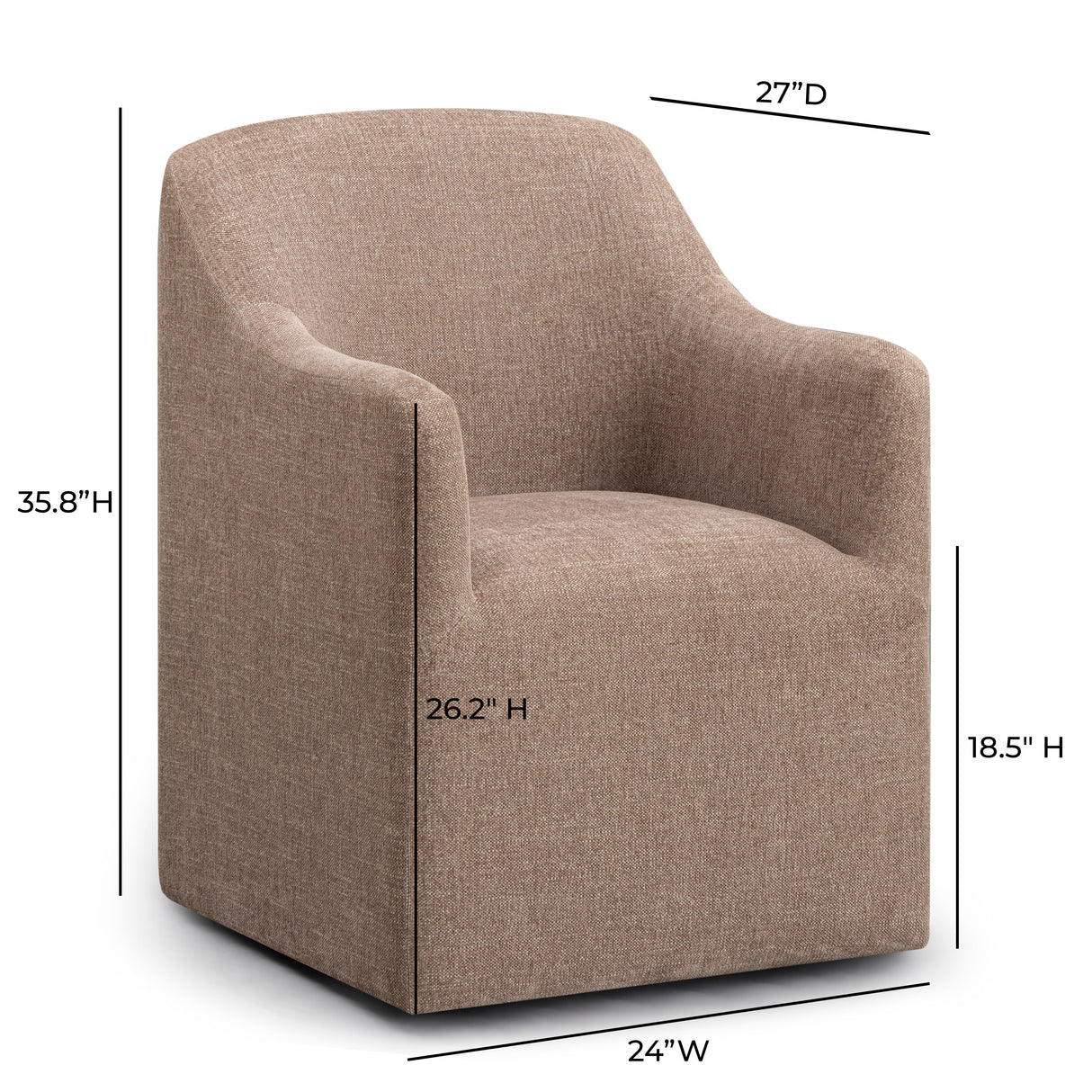 Helena Tall Textured Weave Performance Fabric Dining Chair by TOV Furniture at Eve Furniture