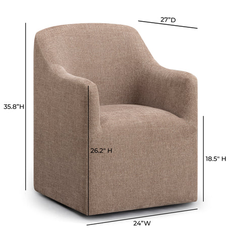 Helena Tall Textured Weave Performance Fabric Dining Chair by TOV Furniture at Eve Furniture