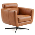 Helena Tan Leather Swivel Chair by Ashcroft Furniture at Eve Furniture