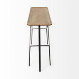 Helios II Rectangular Brown Raised Edge Top Console Table by Mercana at Eve Furniture