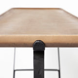 Helios II Rectangular Brown Raised Edge Top Console Table by Mercana at Eve Furniture