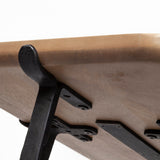 Helios II Rectangular Brown Raised Edge Top Console Table by Mercana at Eve Furniture