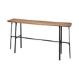 Helios II Rectangular Brown Raised Edge Top Console Table by Mercana at Eve Furniture