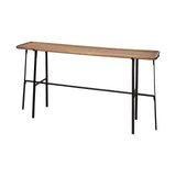 Helios II Rectangular Brown Raised Edge Top Console Table by Mercana at Eve Furniture