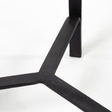 Helios III 20L x 24H Set of Two Round Brown Solid Wood Iron Base Nesting End/Side Tables by Mercana at Eve Furniture