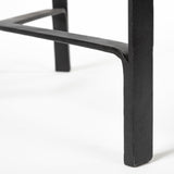 Helios III 20L x 24H Set of Two Round Brown Solid Wood Iron Base Nesting End/Side Tables by Mercana at Eve Furniture