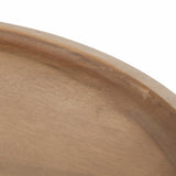 Helios III Set of Two Round Brown Solid Wood Iron Base Nesting End/Side Tables by Mercana at Eve Furniture