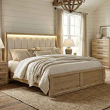 Helios Natural 5-Piece Queen Bedroom Set by Furniture of America at Eve Furniture
