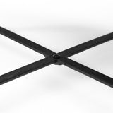 Helios (Set of 2) Brown Solid Wood Top Black Metal Base Nesting Coffee Tables by Mercana at Eve Furniture