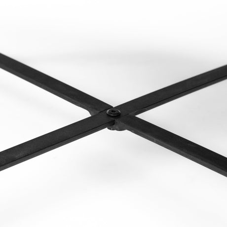 Helios (Set of 2) Brown Solid Wood Top Black Metal Base Nesting Coffee Tables by Mercana at Eve Furniture