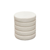 Helix Ivory Boucle Ottoman by Diamond Sofa at Eve Furniture