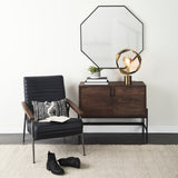 Helix Octogon Black Metal Frame Mirror by Mercana at Eve Furniture