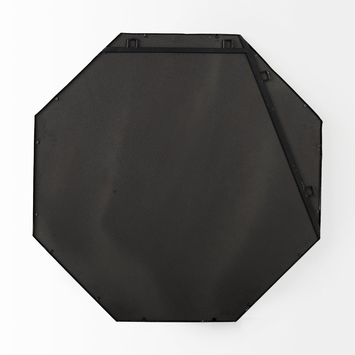 Helix Octogon Black Metal Frame Mirror by Mercana at Eve Furniture