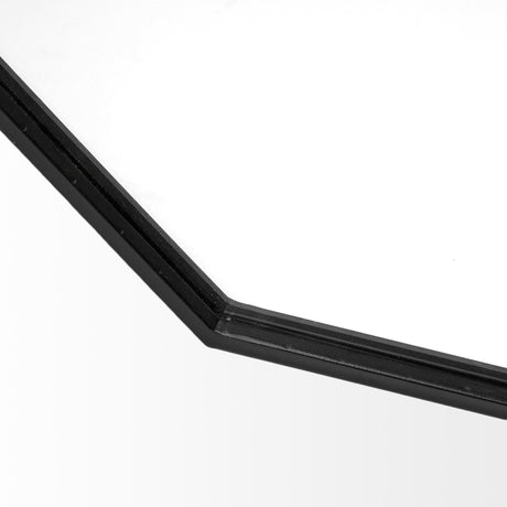 Helix Octogon Black Metal Frame Mirror by Mercana at Eve Furniture