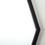 Helix Octogon Black Metal Frame Mirror by Mercana at Eve Furniture