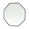 Helix Octogon Black Metal Frame Mirror by Mercana at Eve Furniture