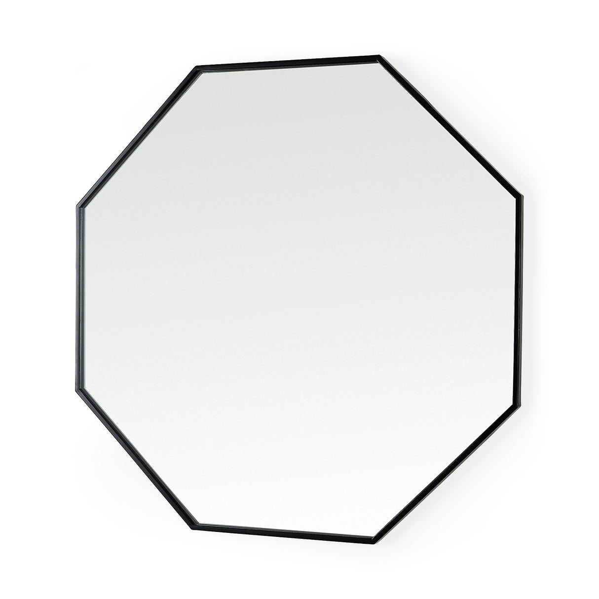 Helix Octogon Black Metal Frame Mirror by Mercana at Eve Furniture