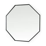 Helix Octogon Black Metal Frame Mirror by Mercana at Eve Furniture