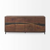 Hemlock Brown Wood Sideboard by Mercana at Eve Furniture