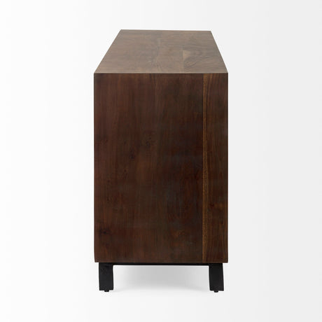 Hemlock Brown Wood Sideboard by Mercana at Eve Furniture