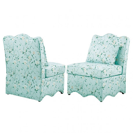Hemsworth Chinoiserie Lightteal/Pink Accent Chair by Furniture of America at Eve Furniture