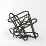 Henderson 10.4L x 8.3W x 7.7H Black Metal Paperclip Decorative Object by Mercana at Eve Furniture