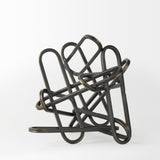 Henderson 10.4L x 8.3W x 7.7H Black Metal Paperclip Decorative Object by Mercana at Eve Furniture