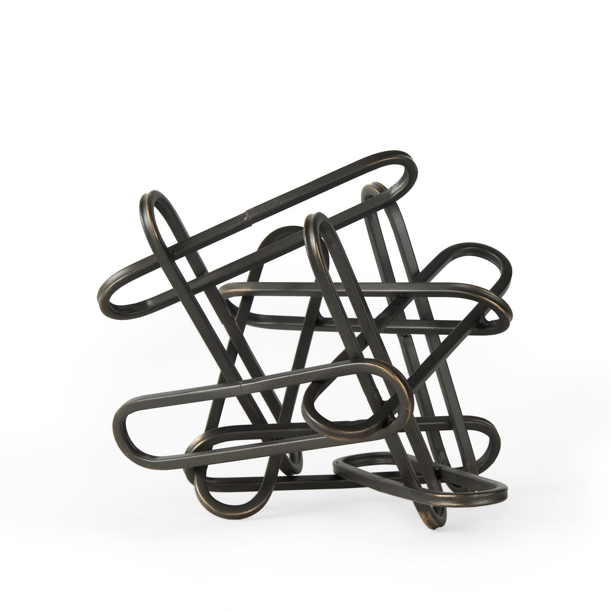 Henderson 10.4L x 8.3W x 7.7H Black Metal Paperclip Decorative Object by Mercana at Eve Furniture