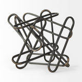 Henderson 12.2L x 9.1W x 9.1H Black Metal Paperclip Decorative Object by Mercana at Eve Furniture