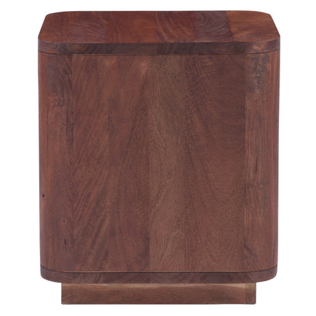 Henderson 21" Side Table in Pecan Brown Sandblasted by Home Trends & Design at Eve Furniture